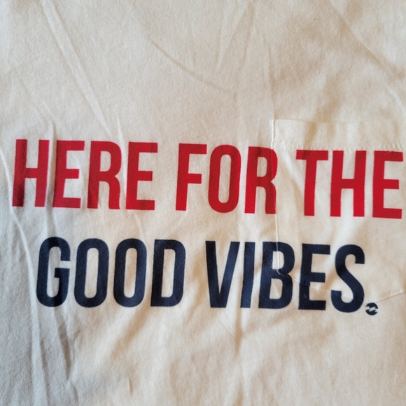 Billa Bong women's graphic "Here for the Good Vibes" sleeveless t-shirt size Med - Picture 7 of 9